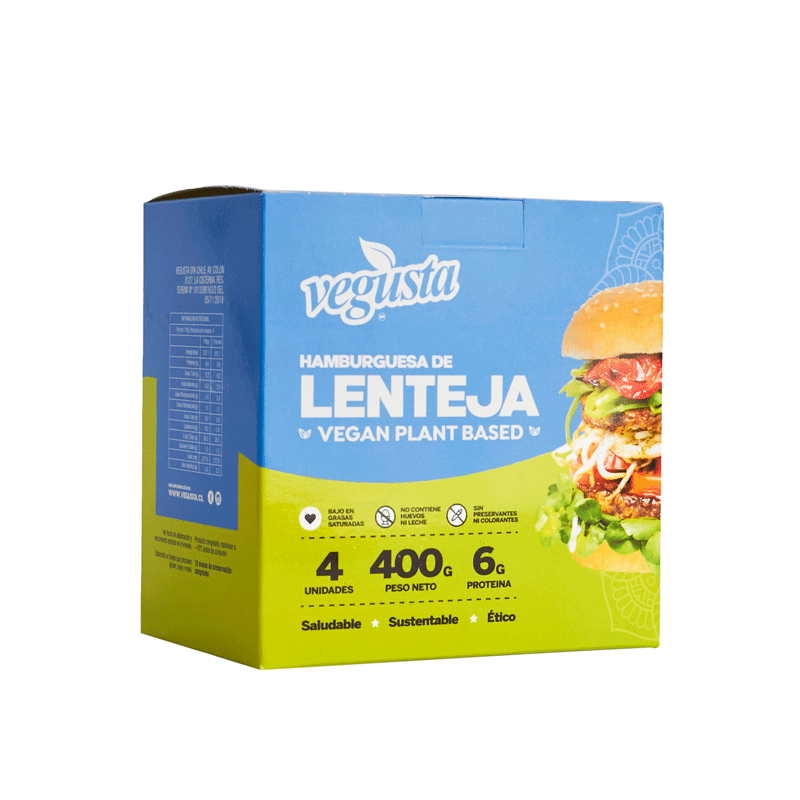 Hamburguesa lenteja vegan Vegusta