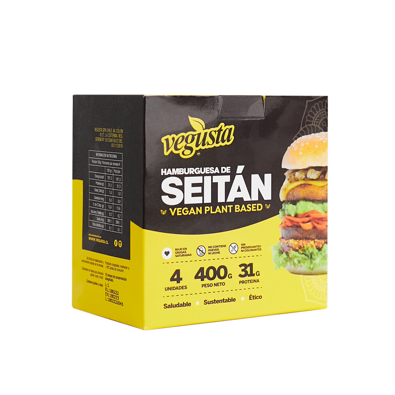 Hamburguesa Seitan vegan Vegusta